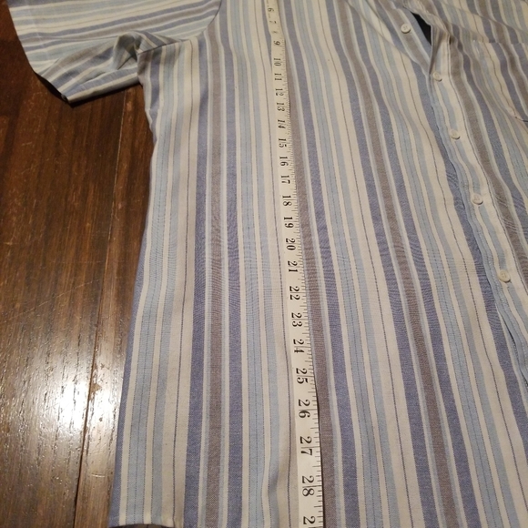 Vintage Saddlebrook Mens Striped Short Sleeve Button up Shirt XLarge - Picture 4 of 12